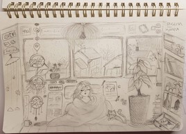 Lady In the living room