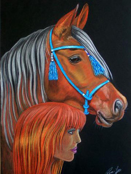 Duo cheval cavaliere