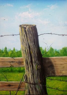 Poteau barbel&eacute;