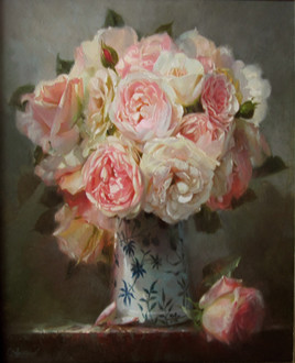Roses dans un vase chinois