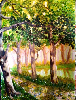 Le long de l'étang..