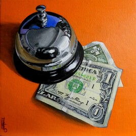 SERVICE BELL AND DOLLAR acrylique