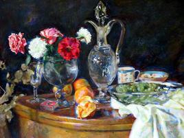 Nature morte &agrave; l'aiguiere de cristal