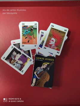 jeu de cartes illustrées / cartes à jouer / cartes de collection / par #bbcoyotte