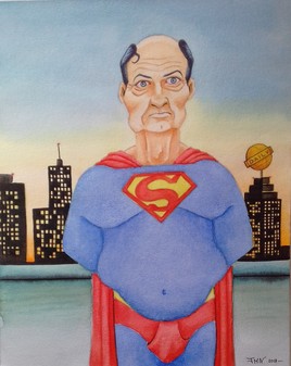 - 2018, Superman fête ses 80 ans - (aquarelle)