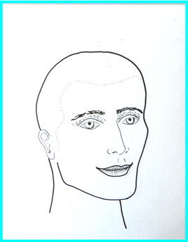 Inktober 2022 : Homme chauve souriant / Drawing A smiling bald man