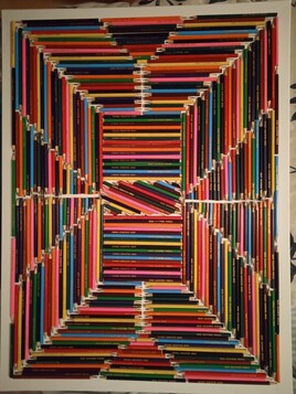 serie (crayons de couleurs )  rectangle central nr 05
