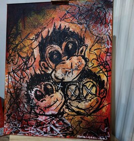 Monkey street art