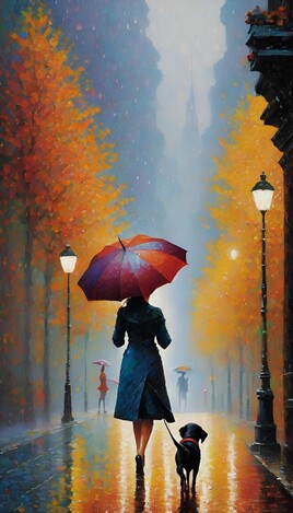 Femme sous la pluie #3