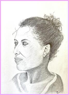 Portrait femme marocaine / Drawing Portrait of a moroccan woman