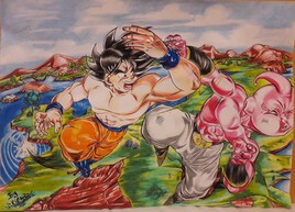 Goku vs kid bou