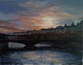 PARIS coucher de soleil sur le pont Bir Hakeim