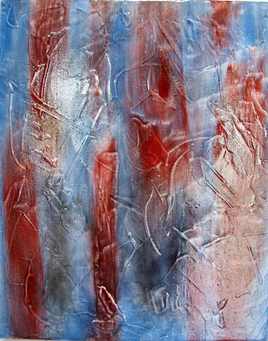 Tableau relief bleau blanc rouge