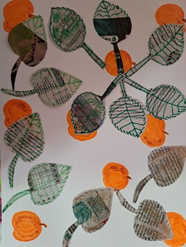 L'abricot et la feuille dorée...by Fersé.