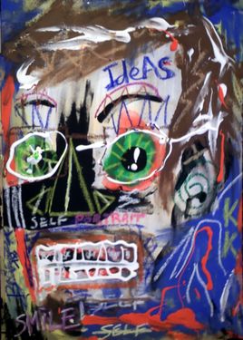 "Self portrait &agrave; la Basquiat"