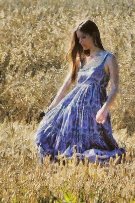 Jeune Fille , aux Bl&eacute;es