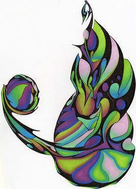 D4M abstrait 8 violon animé