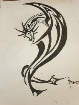 Tatouage tribal dragon