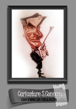 Caricature sean connery J-Bond