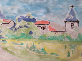 Village en aquarelle