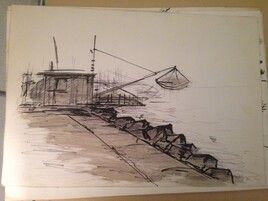 P&ecirc;che de mollusques &agrave; Ostia