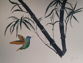 "L'oiseau et les bambous"