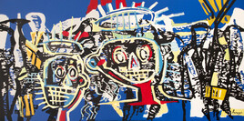 Peinture abstraite Extra Large Horizontal Modern Abstract Oversize Canvas Painting.