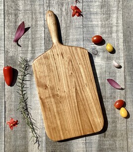 Planche à découper / service en merisier rouge