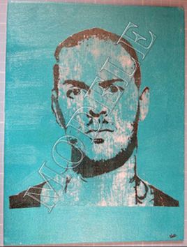 M Pokora (Matt Pokora) -Portrait-Stencil-Toile (canvas) style Pop art