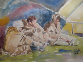 Th&eacute; &agrave;  l'ombre