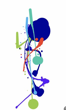 COMPOSITION technique mixte sur papier 2021