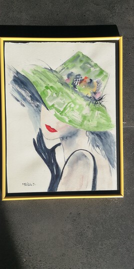 La dame au vert chapeau