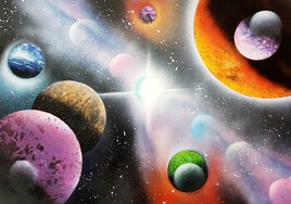 Mega univers 3D spray paint art