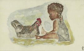 La poule et l'enfant