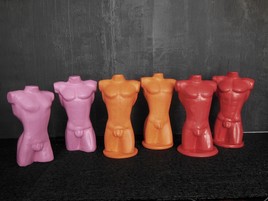 Buste homme nu en pl&acirc;tre fait main