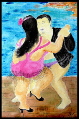 Les danseurs de Botero / Painting The dancers of Botero