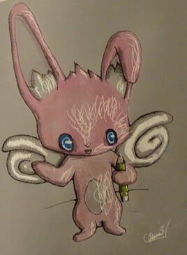 lapin au crayon