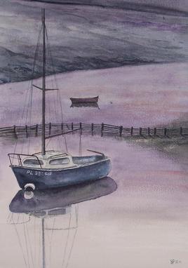 Barque au clair de lune