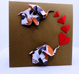 Carte de vœux d'amour ou d'amitié