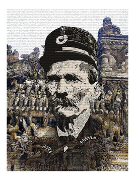 Le facteur Cheval dans son Palais Idéal à Hauterives