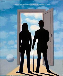 Emma Peel et John Steed dans l'Embellie de Magritte..